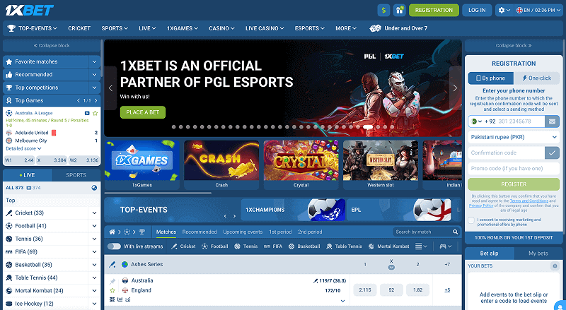 1xBet official website