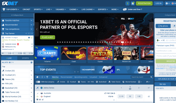 Visit the 1xBet website